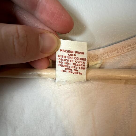 Sundance Ruched Tank Top Tunic Top in Peach / Nude Size Medium - Picture 6 of 11